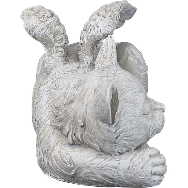 Kat Engel Statue Ære Gravsten 15*5*6cm Polyresin Antik sten Dekorer din have og soveværelse