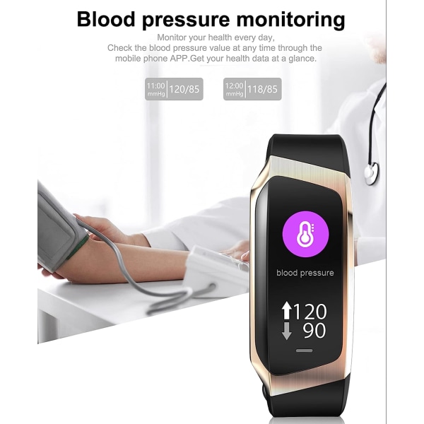 Smartwatch, stegräknare sömnanalys blodtryckspuls