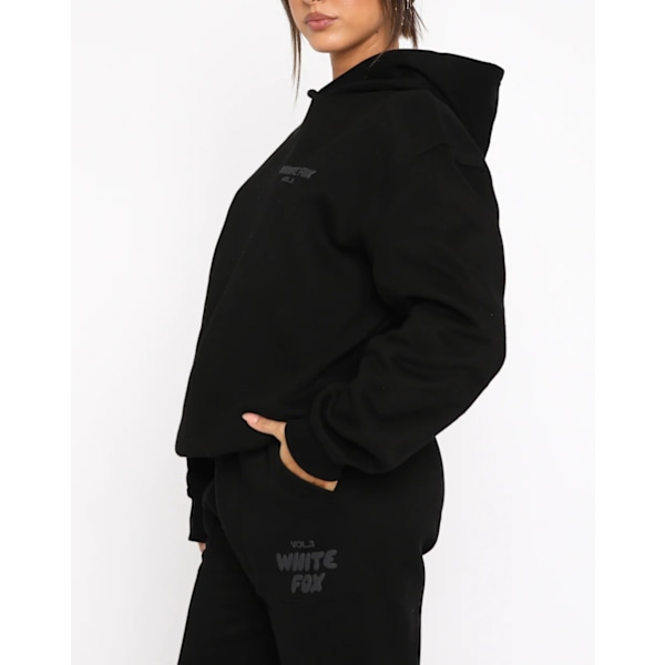 Hoodies Varme genser med lange ermer Genser i to sett svart black XL#