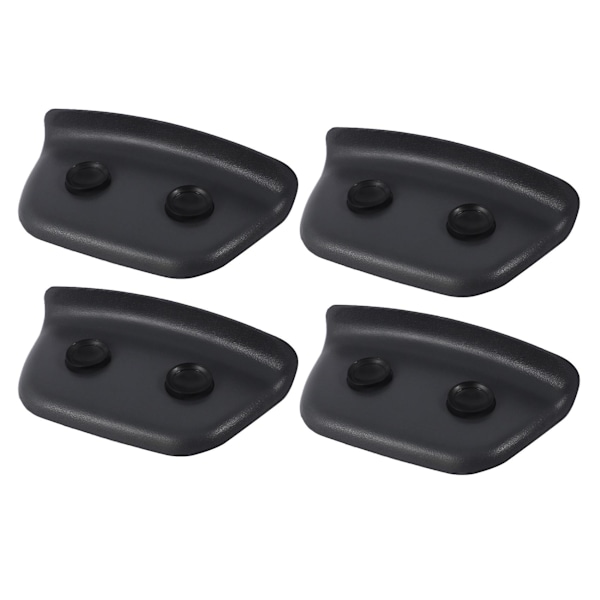 4x Spa Badepude, PU Badepude med Skridsikre Sugekopper, Ergonomisk Hovedstøtte til Hjemmespa til Avko Sort Black none