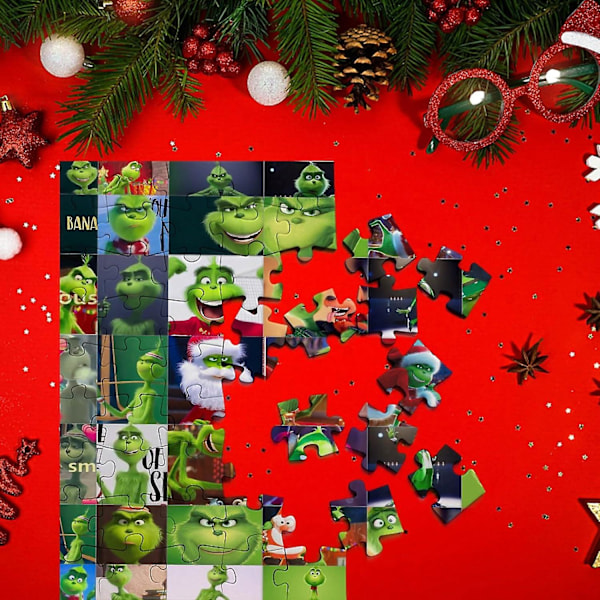 Jul-adventskalenderpuslespil 2024 til børn og voksne, 24 tal blinde kasser julepuslespil nedtællingskalender, 1008 brikker jule-adventskalender, familie