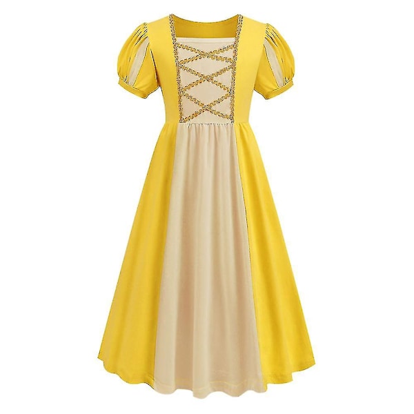 Europeisk og amerikansk Prinsesse-stil Kjole Prinsessekjole Belle Prinsesse Askepott Snøhvit Kjole Halloweenfest Julegave Tinkerbell Maxi Kjole Tinkerbell Maxi Dress 130cm