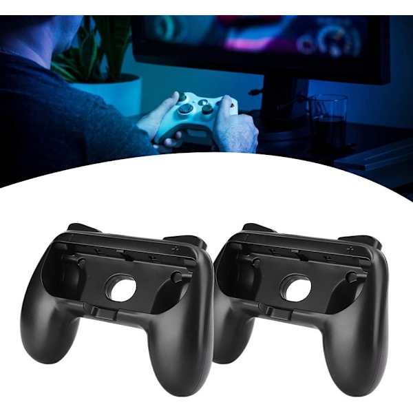 fasient1 Grip N-Switchille, Ergonominen Kestävä Grip Kit Gamepad Ohjaimen Kansi Sopii N-Switch JoyConille (Musta)