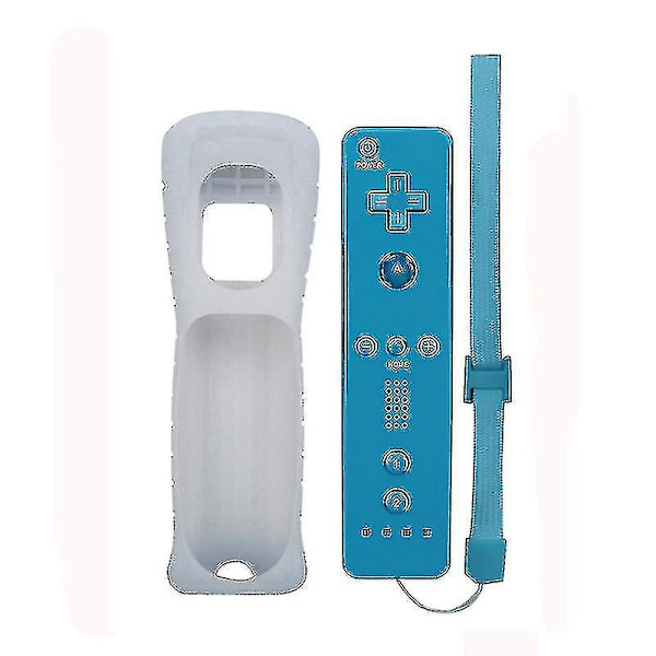 Wii Spillfjernkontroll med innebygd Motion Plus Joystick Joypad for Nintendo Blue