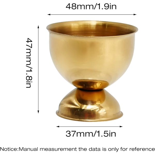 Ruostumattomasta teräksestä valmistetut munakupit, 4 kullanväristä munakuppia kovaksi keitetyille ja pehmeiksi keitetyille munille