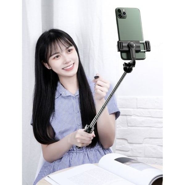 Selfie-keppi - iPhone/Android - Bluetooth Musta
