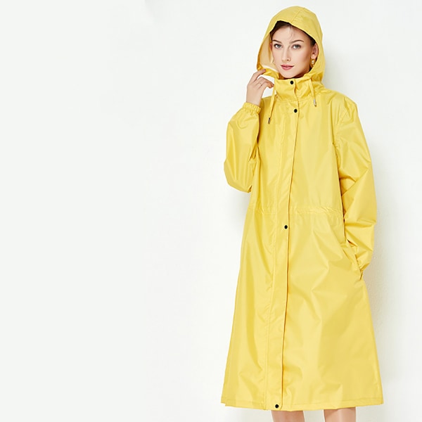Trendy vindjakke regnjakke, let og åndbar, ensfarvet gul yellow XL
