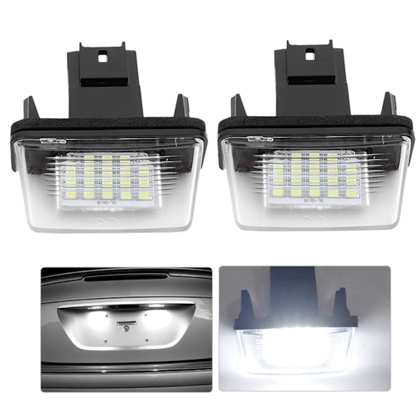 kpl 18 LED vasen & oikea rekisterikilven valo Citroen C3 2002‑2009[GKS] 0.1