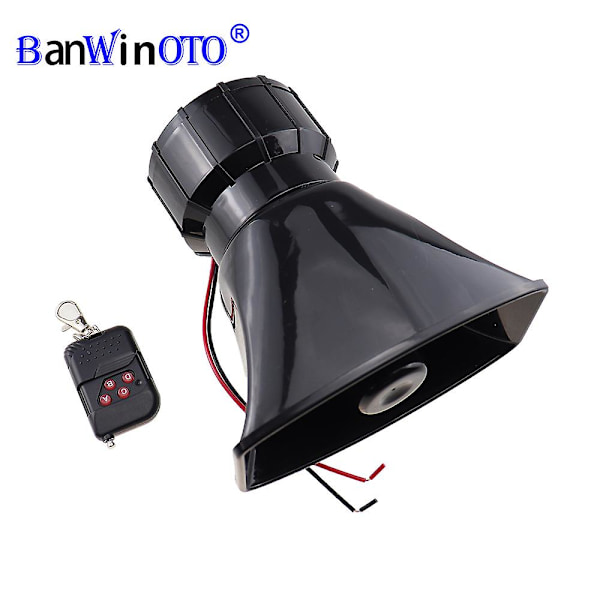 12v DC 7 tones sound wireless electronic siren vehicle truck car horn warning alarm speaker police fire accessories