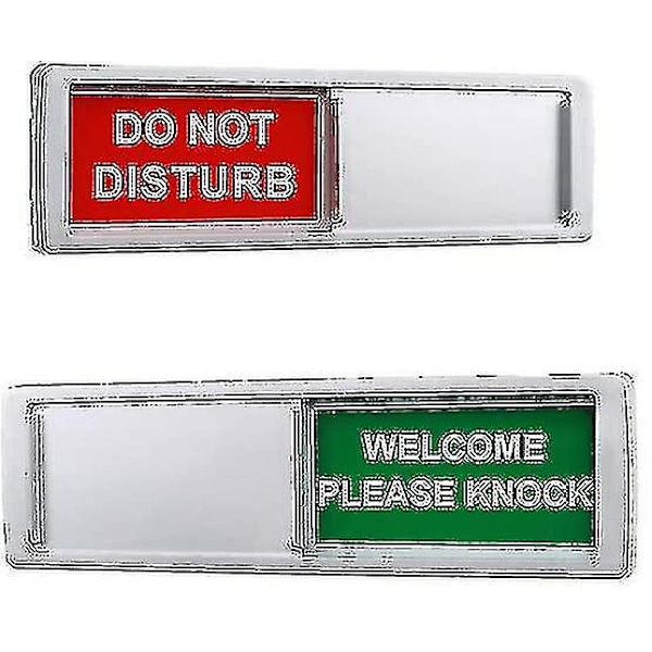 Öppen stängd skylt, öppen skylt sekretess skjutdörr skylt indikator C Silver do not disturb sign
