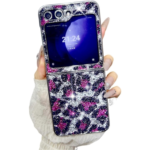 Glitter-kotelo Samsung Galaxy Z Flip 6:lle, ylellinen kimalteleva timantti iskunkestävä pehmeä TPU-suojakotelo Z Flip 6:lle, ruusunpunainen{GKS} Rose Red For Galaxy Z Flip 6