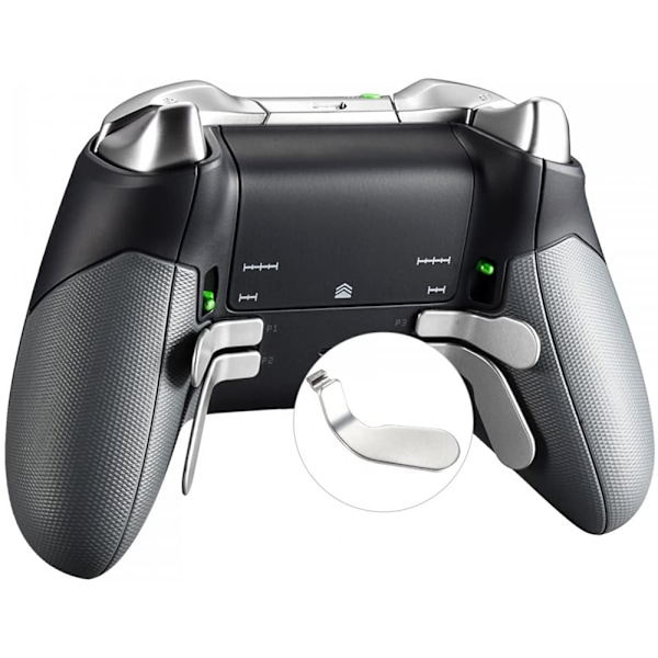 4st Rostfria Paddlar Hår Trigger Lås Ersättningsdelar Speltillbehör Kit för XBOX ONE ELITE, Switch, PS4 Kontroller