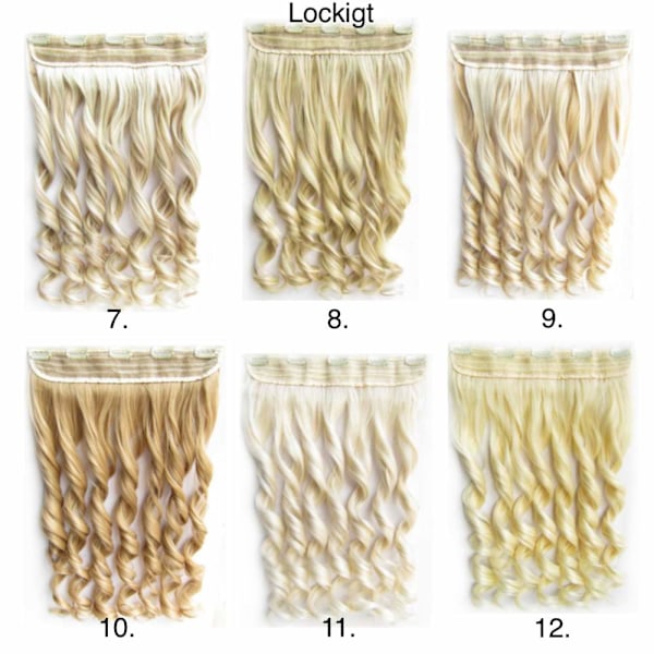 Clip-on / Hårförlängningar lockigt & rakt 70cm - Flera färger Curly - 3