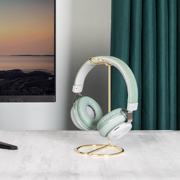 Hörlursställ Guld Metall Stöd Headset Ställ Bluetoo Gold