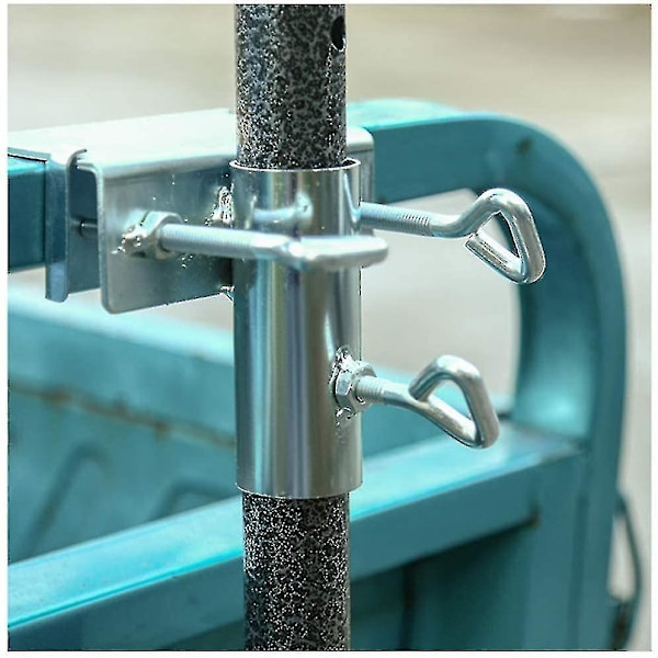 Parasollholder, Balkongrekkholder, Balkongparasollholder 1 stk - sølv