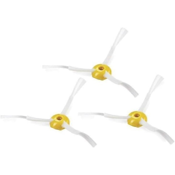 3-pakke sidebørster for iRobot Roomba 500/600/700-serien, reservedeler, ABS- og nylon sidebørster, hvit