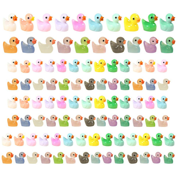 100-300 stk. Mini Resin Ænder, Miniature Figurer til Eventyrhaver RandomS 100