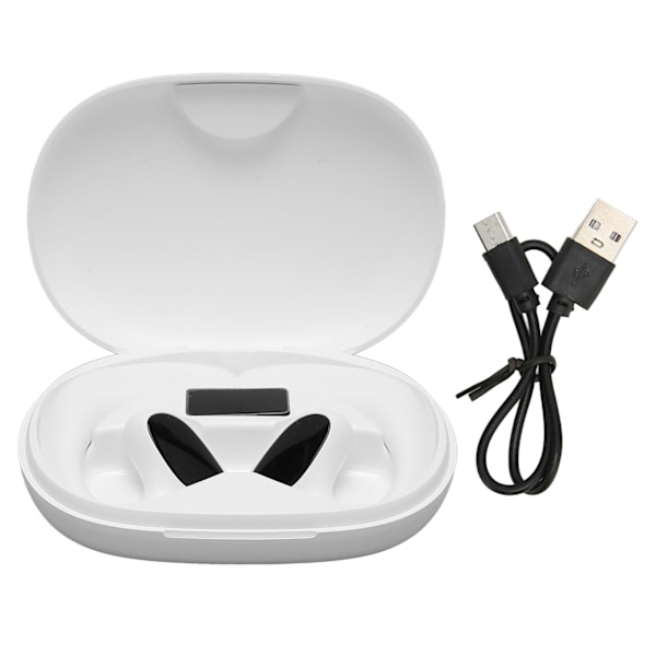 Bluetooth Oversættelseshøretelefoner 144 Sprog Stereo Oversættelseshøretelefoner med Opladningsetui til Android til IOS Hvid