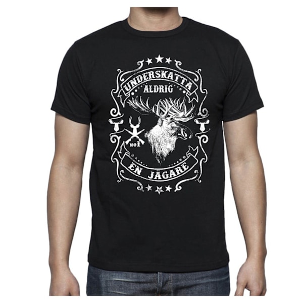 Hunter Elg T-shirt & Krus Pakke - Undervurder aldrig en jæger XL xxl