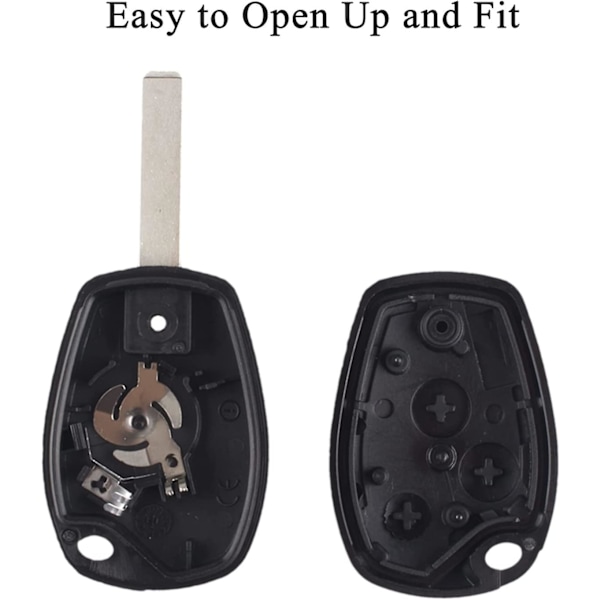 Nøglehus udskiftning 3 knapper til Lmell Twingo Scenic Modus Kangoo Dacia Present