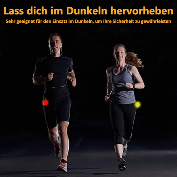 Reflekterende vedhængssæt til børn, 12 stk reflekterende skoletaskevedhæng med kæder til jogging, egnede reflektorer til børn og voksne