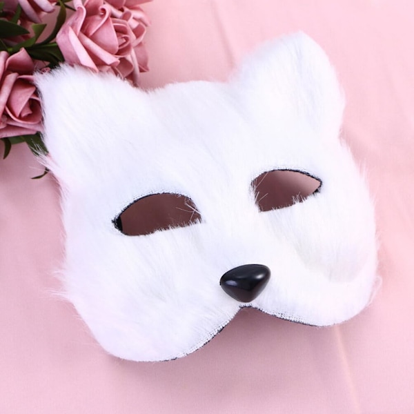 Räv Mask Dansfest Party Favors Mardi Gras Mask Craft Maskerad Mask Halloween Mask Prop Therian Varg Mask Päls Mask Djur Mask Cosplay