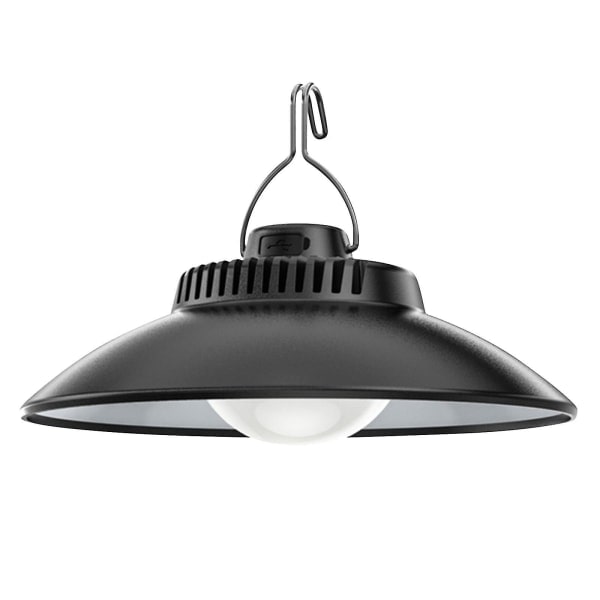 LED Campinglampe Varmt Lys Stemningsteltlampe Indbygget Batteri Med Krog Opladning Campinglampe Hængende Atmosfærisk Lampe - XC (YJD) Sort Black