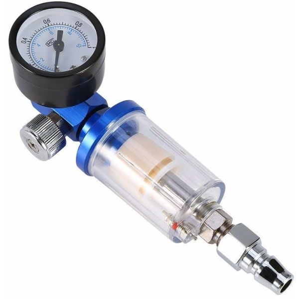 Luftkompressionspistolregulator + olje-vattenseparationsfilter med munstyckspistoltillbehör