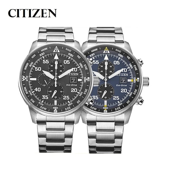 Citizen Mode Män Rostfritt Stål Klocka Lyx Kalender Kvarts Klocka Business Klockor för Man Klocka Montre Homme blue silver