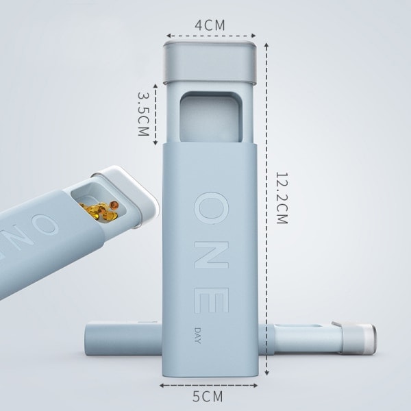 IC Medicinboks Bærbar dispenserboks Forseglet dispenser Blå
