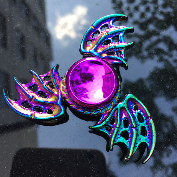 Metallisk Färgglad Legering Fingertoppsgyro Fingerrotation Användbart Verktyg för Stresslindring Colorful Blade 134