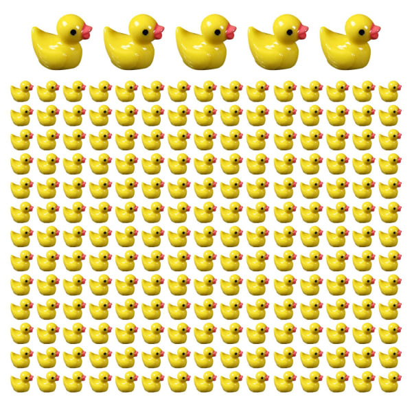 Miniature dekoration 100/200 stk Mini Gummiænder Miniature Resin Ænder Gul Lille D 200 stk gul 200 stk 100pcs yellow 100pcs