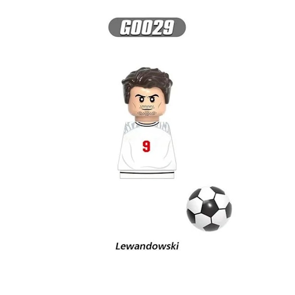 2024 NYE Verdensberømte Fodboldspillere Figurer Messi Ronaldo Neymar Lewandowski Mini Action Byggeklods Model Legetøj Børnegaver 4