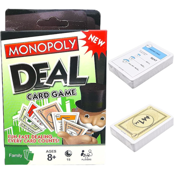 Monopoly-lautapeli, Monopoly-korttipeli, Monopoly Deal -korttipeli