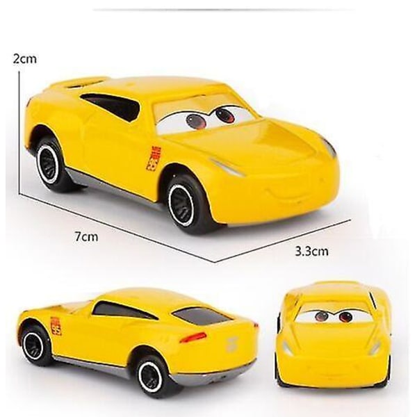 6-pakkauksen Pixar Cars Lightning McQueen -kilpa-autojen lelujen kokoelma lapsille