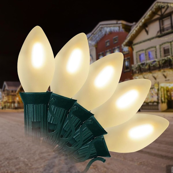 Pallerina C7 LED Julbelysning 7,6 m Flerfärgad Julgransljusslinga Frosted White