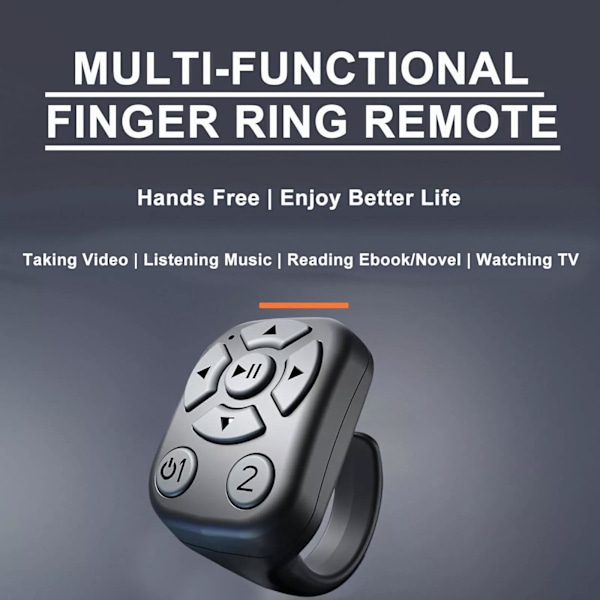 Tiktok Bluetooth Fjernkontroll Scroll Ring Sidevender Fjernkontroll Pink