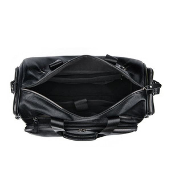 Sportsbag i sort skinn weekendbag