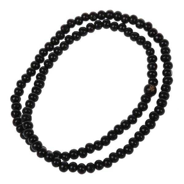 Buddhistiska Sandelträ Halsband Bön Pärlor Armband Buddha Tibet black