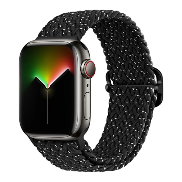 Punottu silmukka Apple Watch Rem 44mm 40mm 45mm 41mm 42mm 38mm 49mm Joustava Solo-ranneke iWatch series 9 se 7 5 6 Ultra2 Band 39.Starry sky black 39.Starry sky black 38mm 40mm 41mm