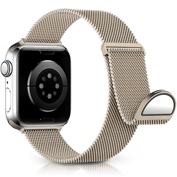 Metallreim kompatibel med Apple Watch 40 mm 38 mm 41 mm Champagne Gull Champagne Gold 38/40/41mm