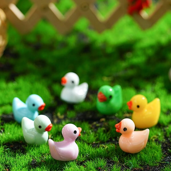 100-300 stk. Mini Resin Ænder, Miniature Figurer til Eventyrhaver RandomS 100