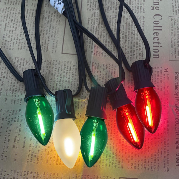 Pallerina C7 LED Julelys 7,6 m Flerfarvet Julelyskæde Clear Red,White,Green