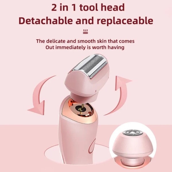 Smertefri Hårfjerning Epilator USB Genopladelig Trimmer Dame Kropsshaver