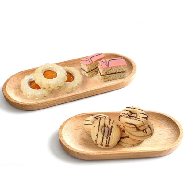 Träserveringsbricka, dekorativa brickor, serveringsbrickor, dessert, bröd