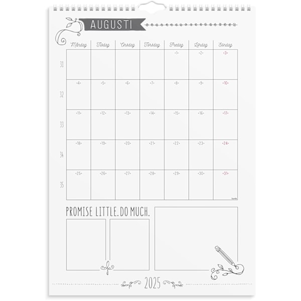 Väggkalender 2025 Doodle