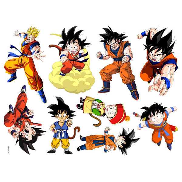 Dragon Ball Sun Goku Anime Wall Decal Fjernet Tapet Hjem Dekoration