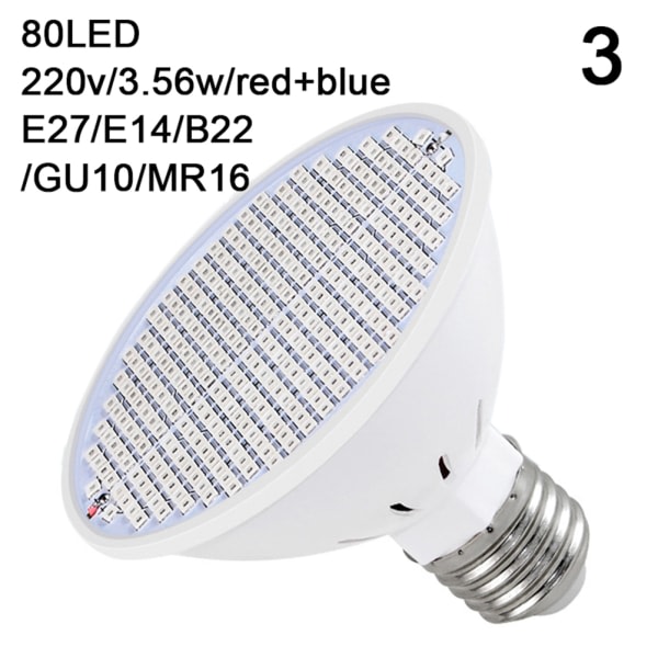 LED Hydroponic Growth Light Led Grow Bulb MR16 80LED