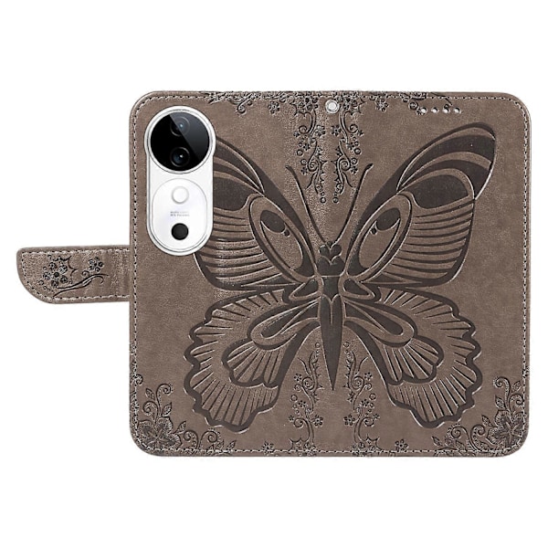 Lommeboketui for vivo S19 5G/V40 5G Støtsikkert Flip Blomster Sommerfugl Lær Telefonetui Flerfarget Multicolor Style D