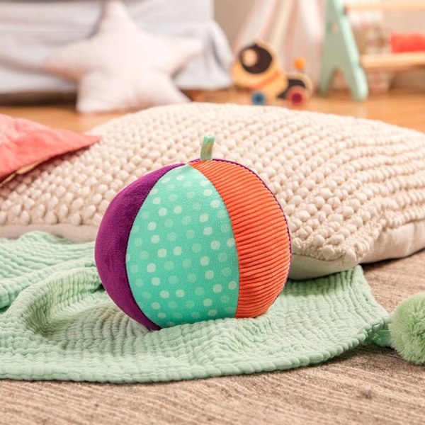 B. toys Babylelu Pehmeä kangaspallo kelloäänellä, motorinen lelu - Aktiviteettipeli babylelu 0 kuukaudesta